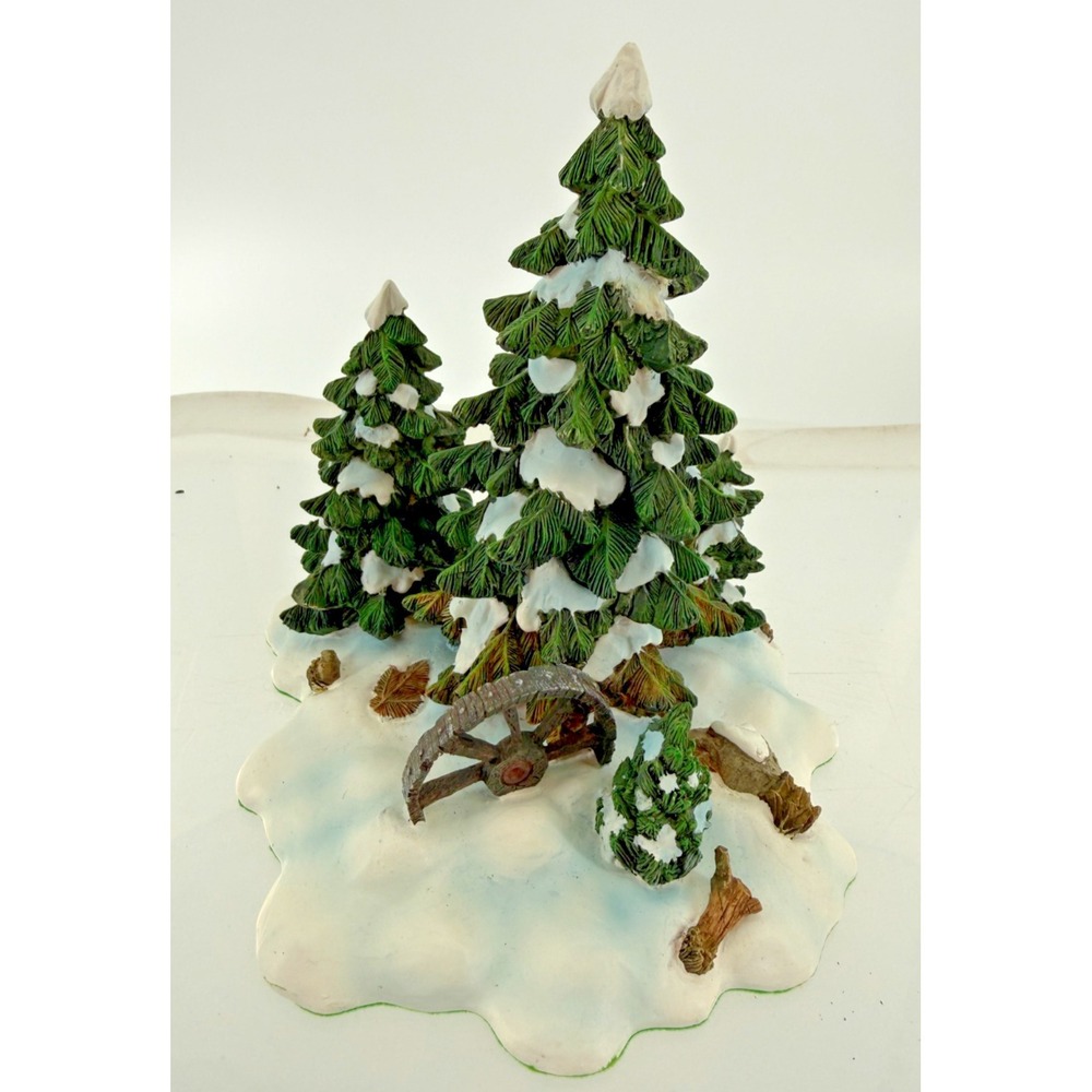 Department 56 Wagonwheel Pine Grove Snow Covered Trees Village Accessory 52617